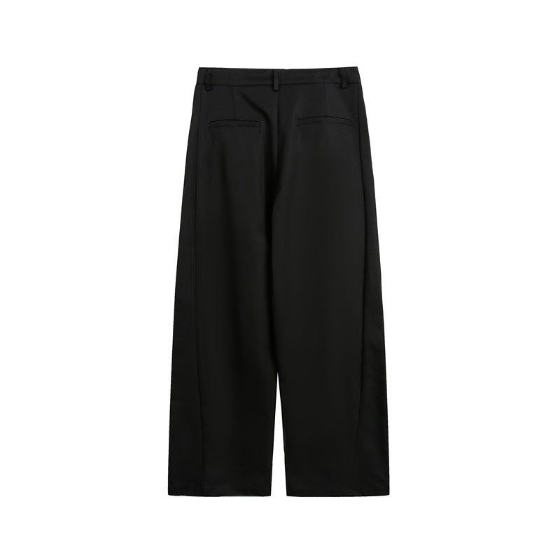 Damen Weite High-Waist Stoffhose mit Bügelfalte und seitlichen Eingrifftaschen Nord Taschen
