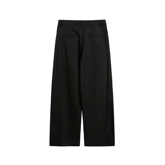 Damen Weite High-Waist Stoffhose mit Bügelfalte und seitlichen Eingrifftaschen Nord Taschen