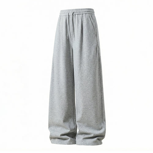 Damen Extraweite Sweatpalazzo‑Hose aus French‑Terry mit Tunnelzug und Eingrifftaschen Nord Taschen