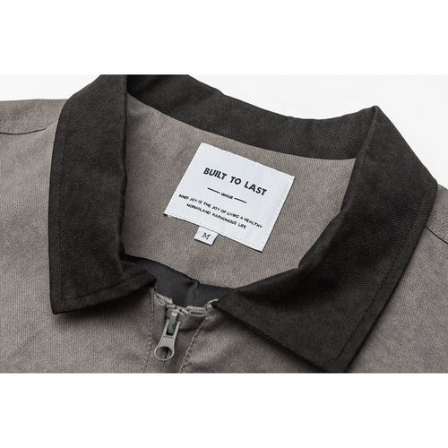 Herren Boxy-Canvas-Blousonjacke im Utility-Look mit Cordkragen und Zip-Brusttaschen Nord Taschen