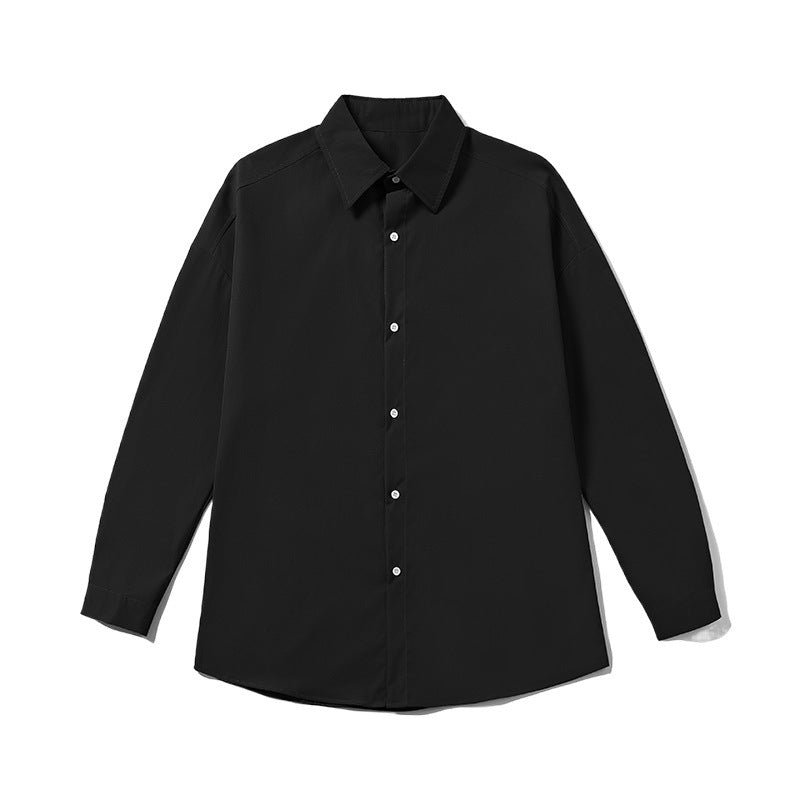Herren leichtes Overshirt-Hemdjacke aus Baumwollmix mit verdeckter Knopfleiste, überschnittener Schulter und abgerundetem Saum Nord Taschen