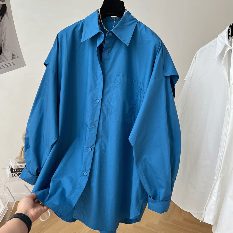 Damen Oversized Hemdbluse Nord Taschen