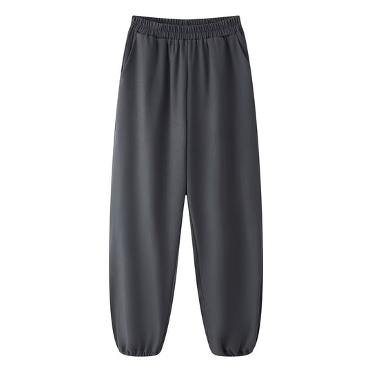 Damen Weite High‑Waist Jogginghose mit elastischem Bund, Eingrifftaschen und gerafften Beinabschlüssen Nord Taschen