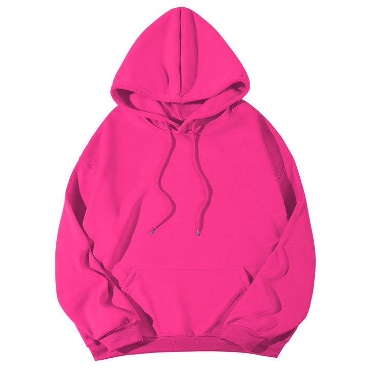 Unisex nan Oversize-Fleece-Hoodie mit tiefer Schulter, Kängurutasche und breitem Rippbund Nord Taschen