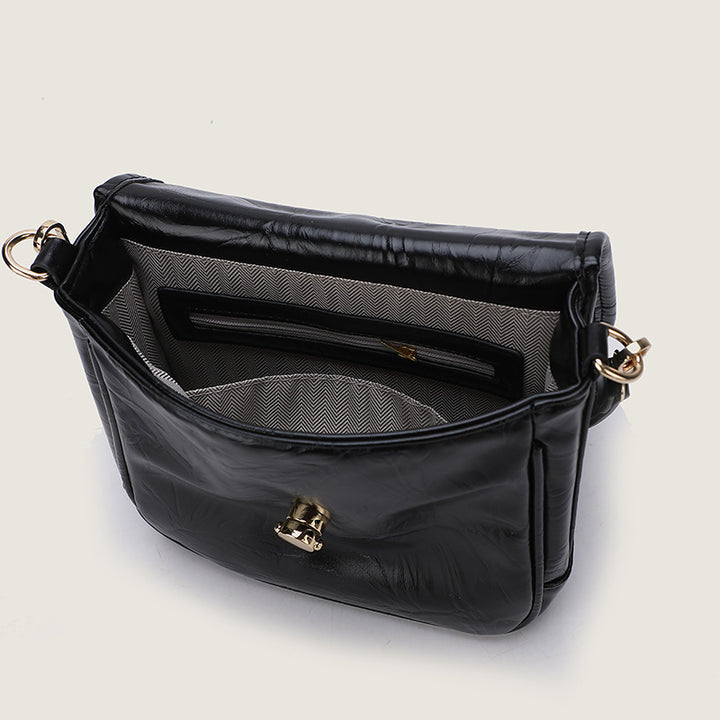 Damen Umhängetasche mit luxuriösem Kettenakzent und praktischem Faltendesign Nord Taschen