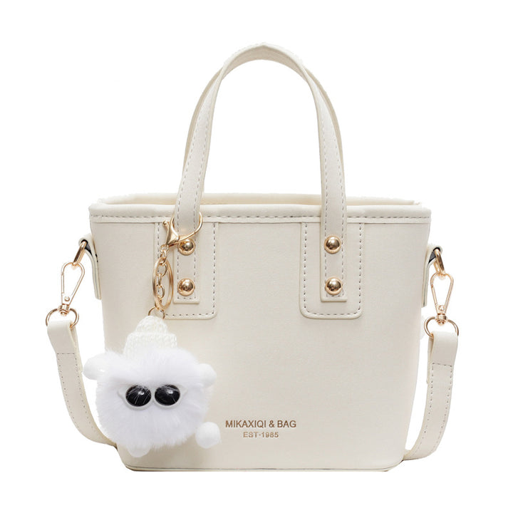 Damen Mini-Tasche mit abnehmbarem Plüschanhänger Nord Taschen