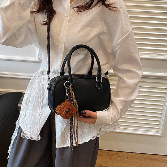 Damen modische Handtasche mit abnehmbarem Tieranhänger Nord Taschen