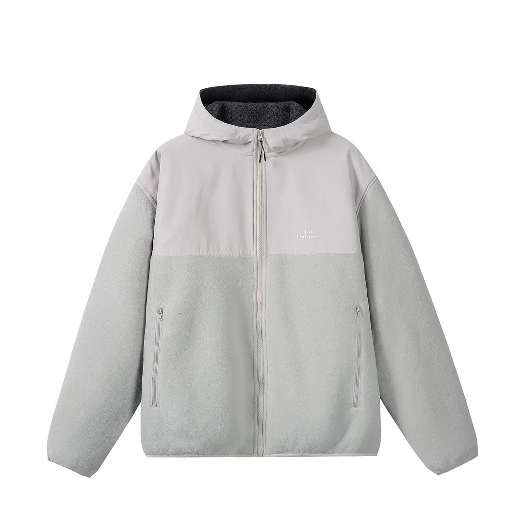 Unisex Fleece-Kapuzenjacke mit Teddyfutter, durchgehendem Reißverschluss und seitlichen Reißverschlusstaschen Nord Taschen