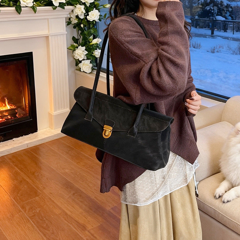 Damen stilvolle Schultertasche mit elegantem Verschluss Nord Taschen
