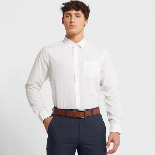Herren Klassisches Langarmhemd Nord Taschen