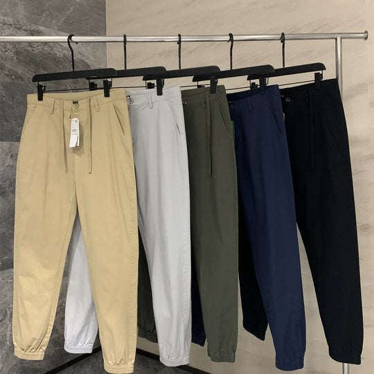 Herren Chino-Jogger mit elastischem Saum und Bundfalten Nord Taschen