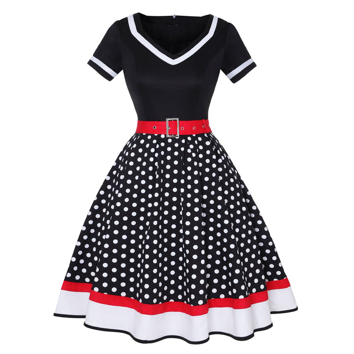 Vintage Hepburn Polka Dot Kleid