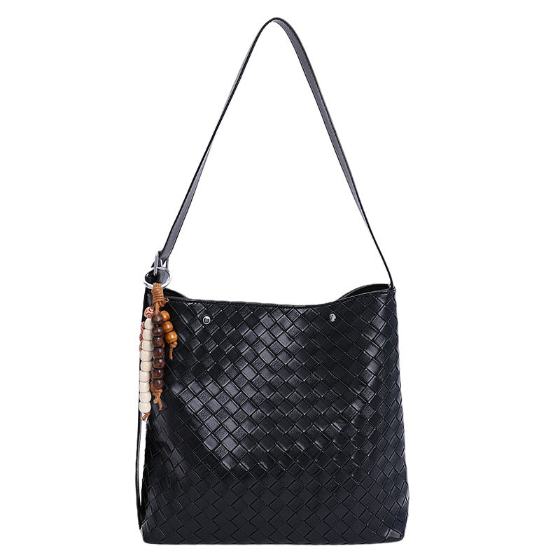 Damen Shopper Tasche mit strukturiertem Flechtmuster Nord Taschen
