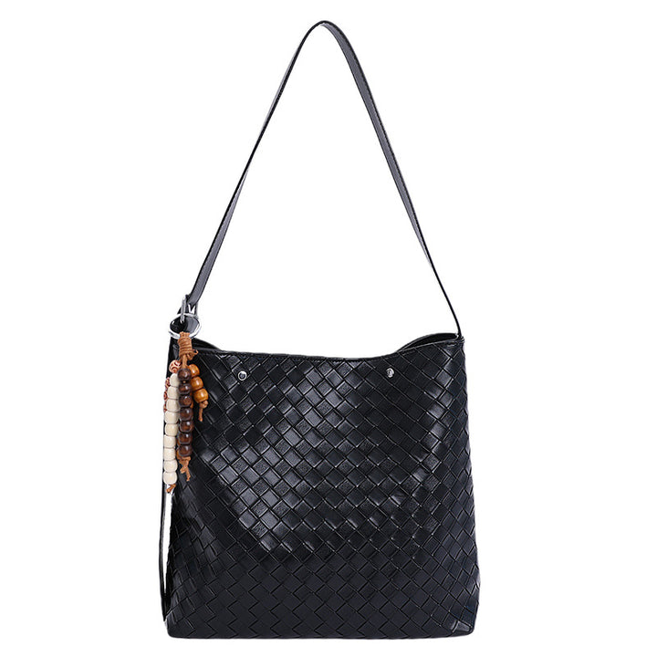 Damen Shopper Tasche mit strukturiertem Flechtmuster Nord Taschen