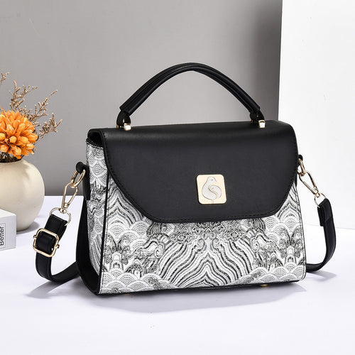 Damen Handtasche mit elegantem floralem Design und abnehmbarem Schulterriemen Nord Taschen