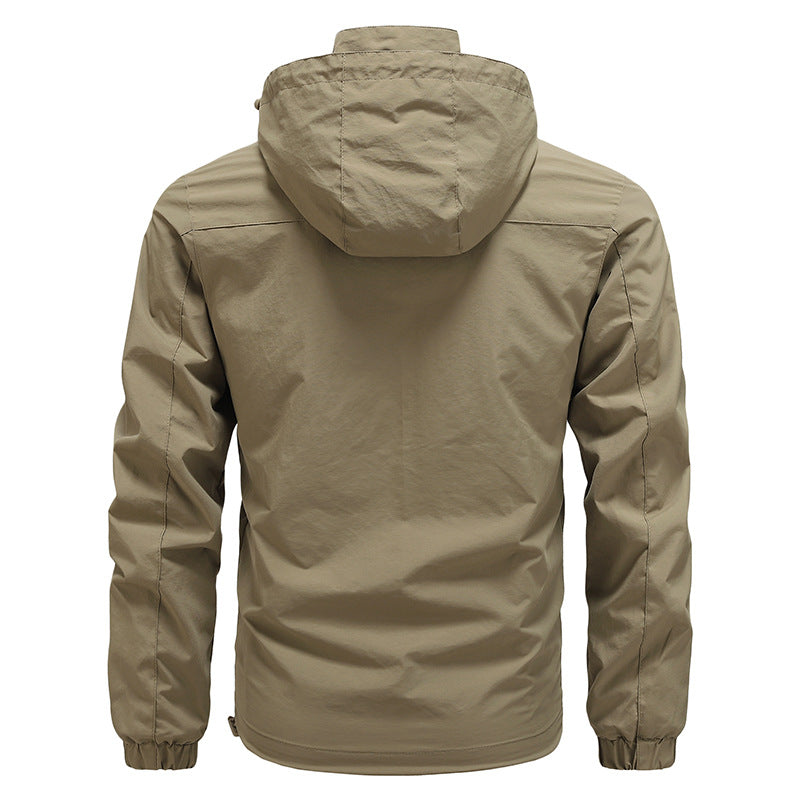 Herren Atmungsaktive ultraleichte Wind- und Regenjacke mit Mesh-Innenfutter und verdeckter Brusttasche Nord Taschen