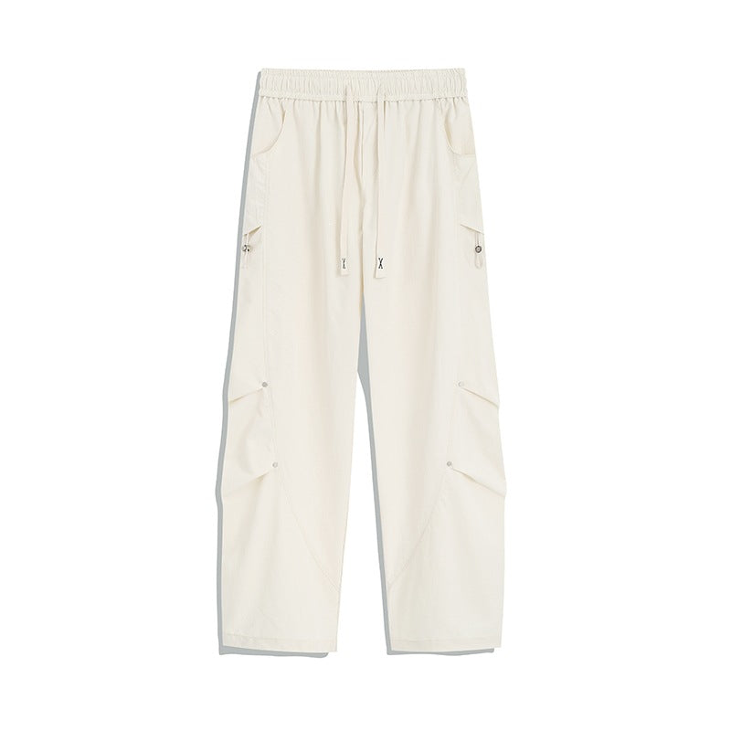 Herren Utility-Cargo-Loungehose mit Tunnelzugbund, Mehrfachtaschen & weitem Bein Nord Taschen