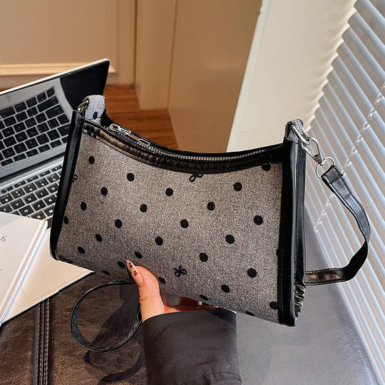 Damen modische Umhängetasche mit kreativen Punkten und elegantem Reißverschluss Nord Taschen