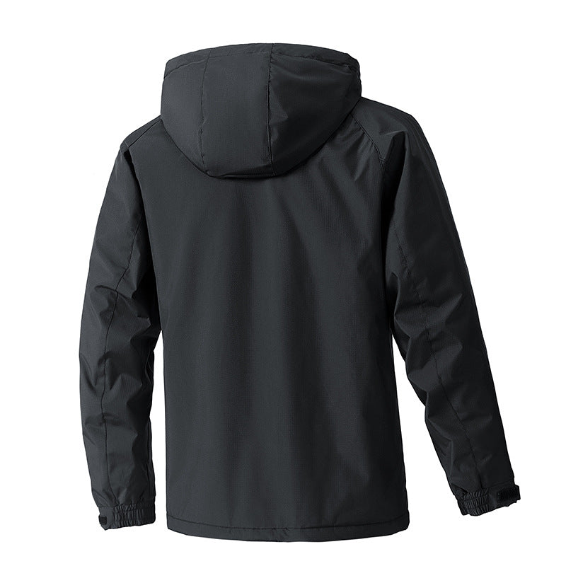 Herren Wasserdichter Outdoor-Parka mit Kapuze, atmungsaktiv und winddicht Nord Taschen
