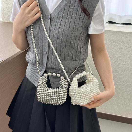 Damen Handtasche mit funkelndem Perlenmuster Nord Taschen