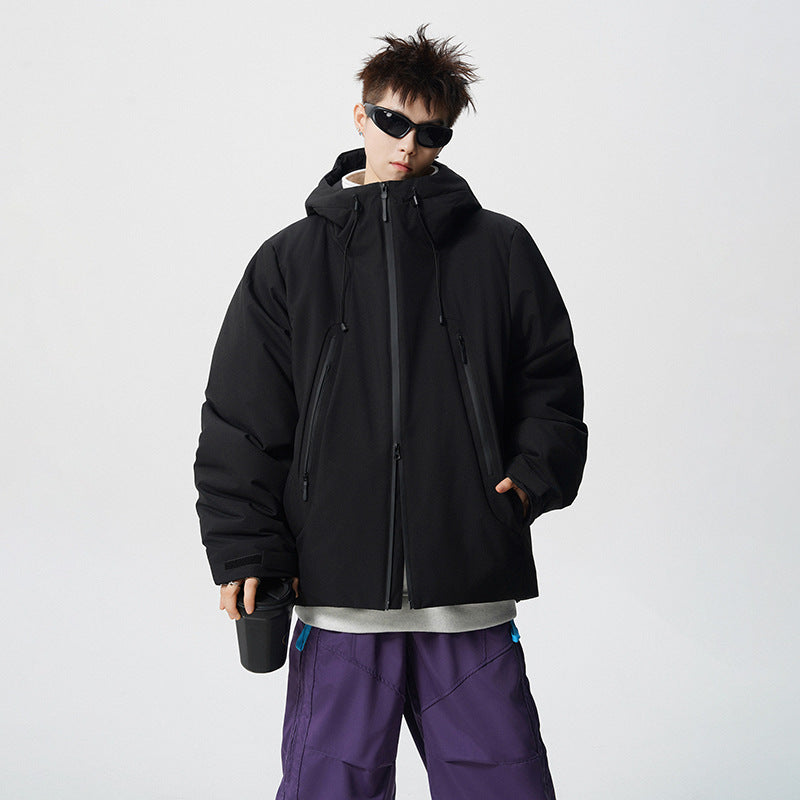 Herren wattierte, wasserabweisende Tech-Outdoorjacke mit Kapuze Nord Taschen