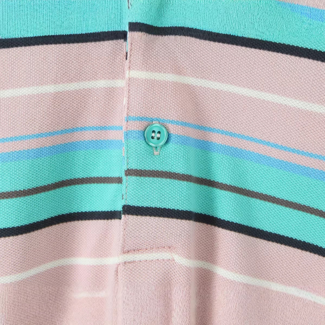 Damen Gestreiftes Poloshirt‑Sweatshirt aus Baumwollmix mit Kontrastkragen und gerippten Bündchen Nord Taschen