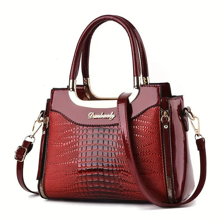 Damen elegante Handtasche mit Krokodilstruktur und abnehmbarem Schultergurt Nord Taschen