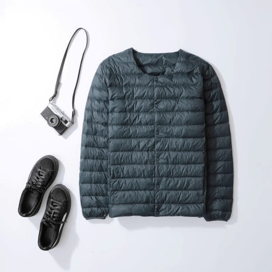 Herren Ärmellose Leichte Thermo-Steppweste mit Rundhalsausschnitt und Eingrifftaschen Nord Taschen