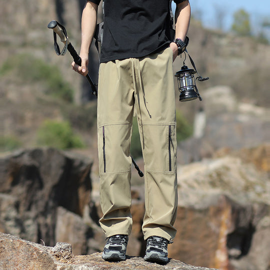Herren Technische Outdoor- und Wanderhose mit Reißverschlusstaschen und verstellbarer Taille Nord Taschen