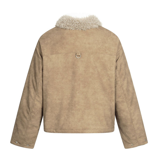 Herren Kurzblouson im Retro‑Military‑Look mit Teddyfellkragen und funktionalen Brusttaschen Nord Taschen