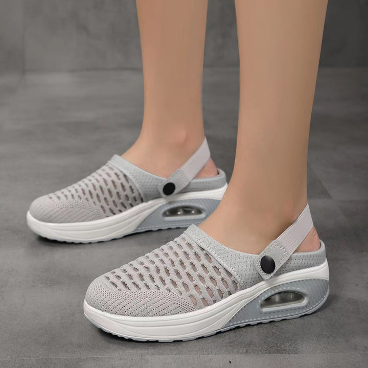 Damen  atmungsaktive Strick-Slingback Sneaker mit Luftpolstersohle Nord Taschen