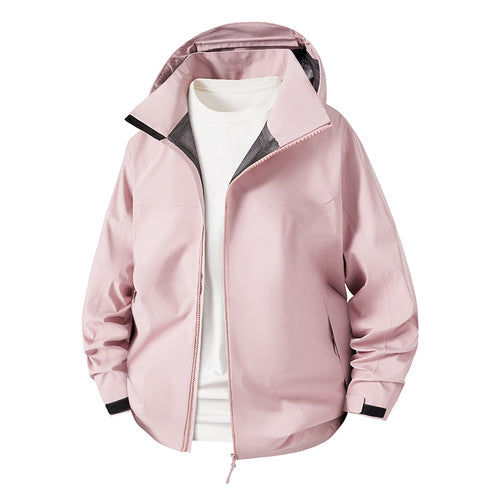 Damen Wasserabweisende atmungsaktive Kapuzenjacke mit verstellbaren Bündchen Nord Taschen