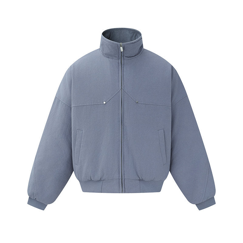 Unisex Boxy-wattierte Kurzjacke mit hochgeschlossenem Stehkragen und minimalistischer Nahtführung Nord Taschen