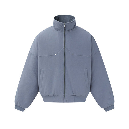 Unisex Boxy-wattierte Kurzjacke mit hochgeschlossenem Stehkragen und minimalistischer Nahtführung Nord Taschen