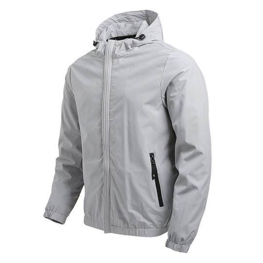 Herren Wasserabweisende Softshelljacke mit Kapuze, verdecktem Reißverschluss und elastischen Bündchen Nord Taschen