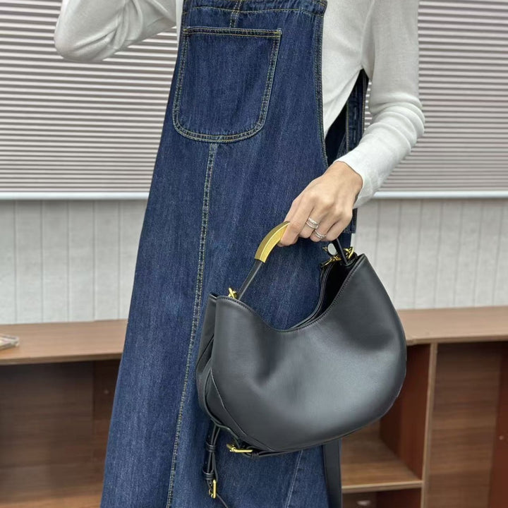Damen Handtasche mit elegantem Goldgriff Nord Taschen