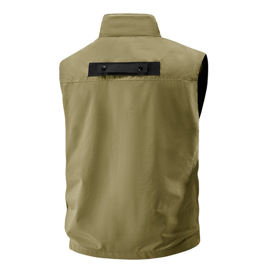 Herren taktische Multifunktionsweste mit zahlreichen Mehrzwecktaschen, leichtem Ripstop & Mesh‑Futter Nord Taschen