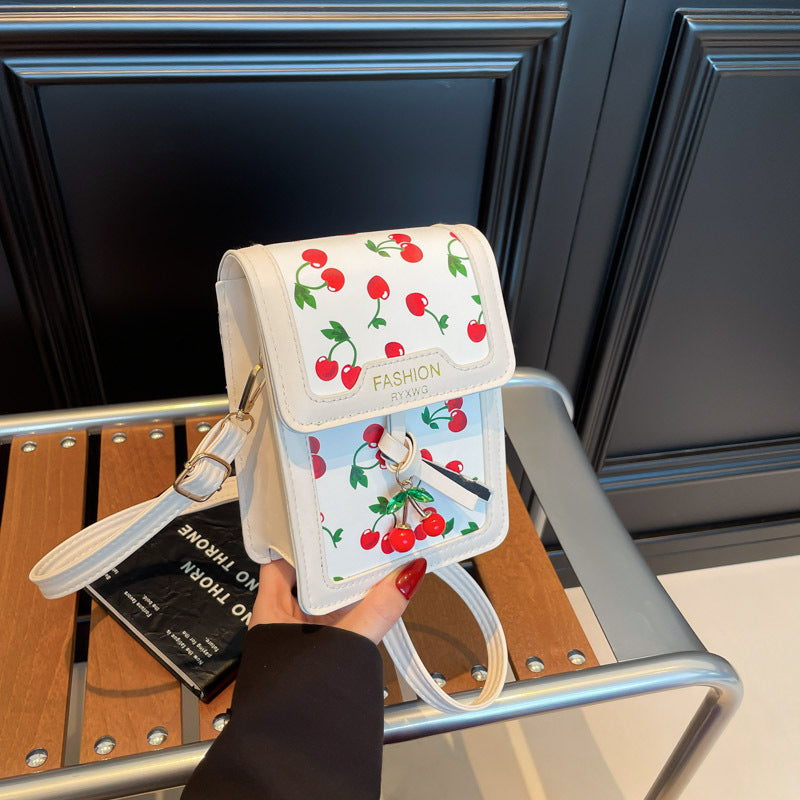 Damen Mini-Crossbody-Tasche mit fruchtigem Kirschmotiv Nord Taschen