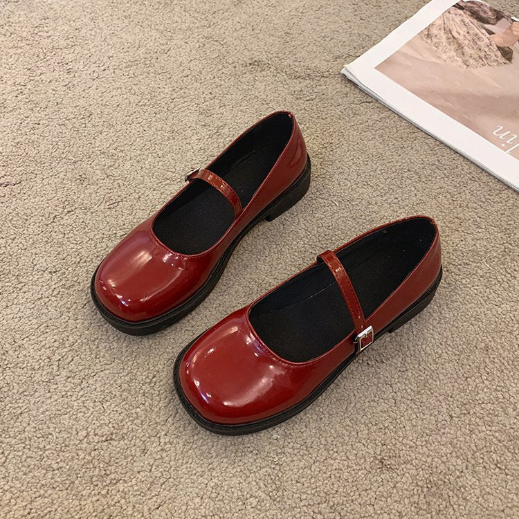 Damen elegante Mary Jane Ballerinas mit praktischen Schnallen und weich gepolsterter Innensohle