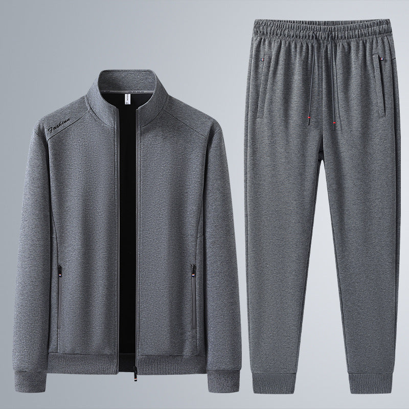 Herren Zweiteiliges Sport-Lounge-Set mit Stehkragen, verdecktem Reißverschluss & Kordelbund Nord Taschen