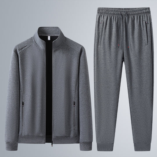 Herren Zweiteiliges Sport-Lounge-Set mit Stehkragen, verdecktem Reißverschluss & Kordelbund Nord Taschen