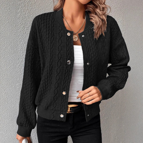 Damen Trendige Strickjacke mit Kabelmuster Nord Taschen