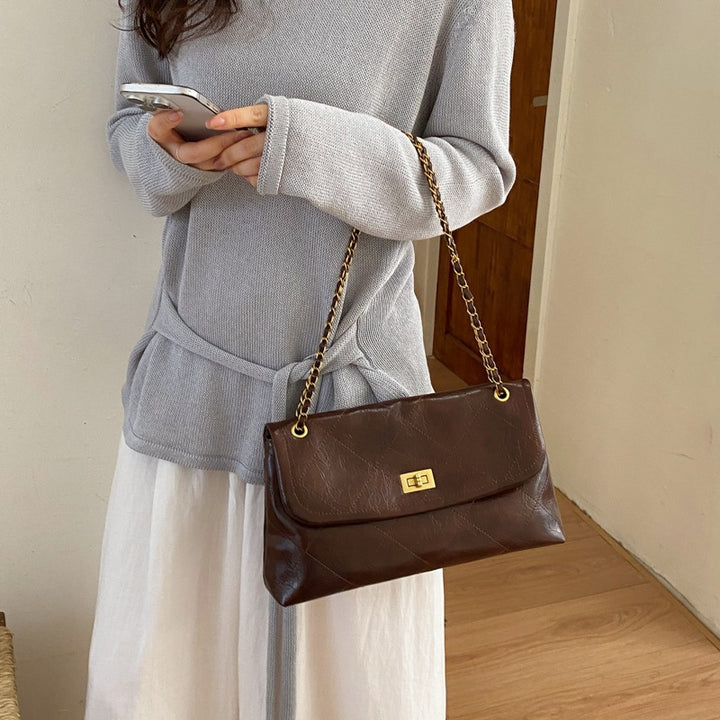 Damen elegante Handtasche mit strukturierter Steppung Nord Taschen