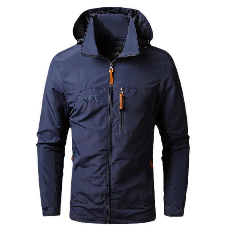 Herren  leichte wasserabweisende Softshelljacke mit Kapuze und Sicherheitsreißverschluss Nord Taschen