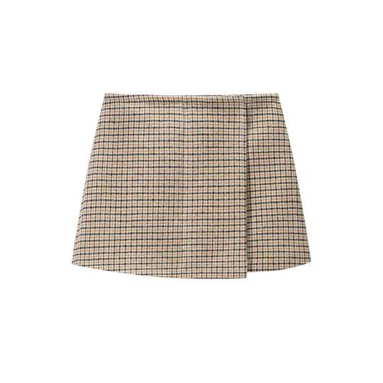 Damen Zweiteiliges Tweed-Ensemble mit kragenlosem Cropped-Blazer und A-Linien-Minirock Nord Taschen
