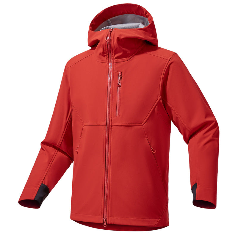 Herren Technische Softshell-Hoodiejacke mit Kapuze, winddichter Membran und ergonomischem Schnitt Nord Taschen