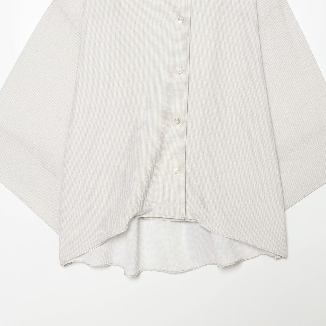 Damen Oversize-Hemdbluse mit Waffelstruktur, kastiger Silhouette und High-Low-Saum Nord Taschen