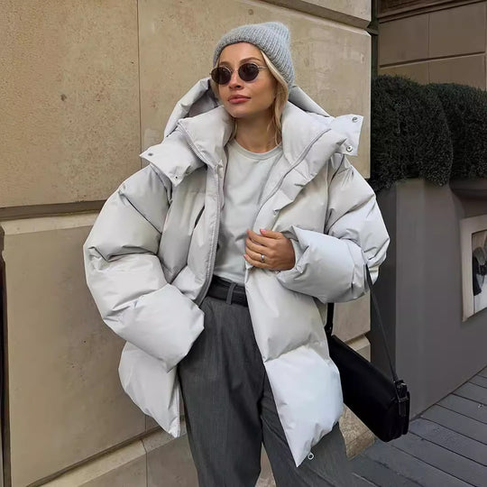 Damen Steppdaunenjacke mit hohem Kragen Nord Taschen