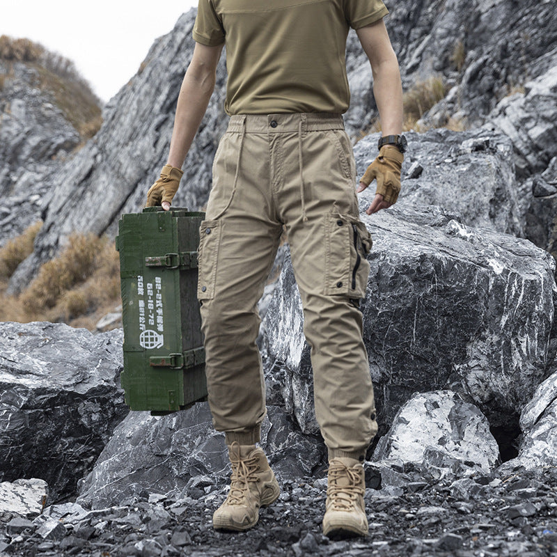Herren Multifunktionale Cargo-Jogginghose mit Tunnelzugbund, Reißverschluss‑Taschen und verstellbaren Knöchelbündchen Nord Taschen