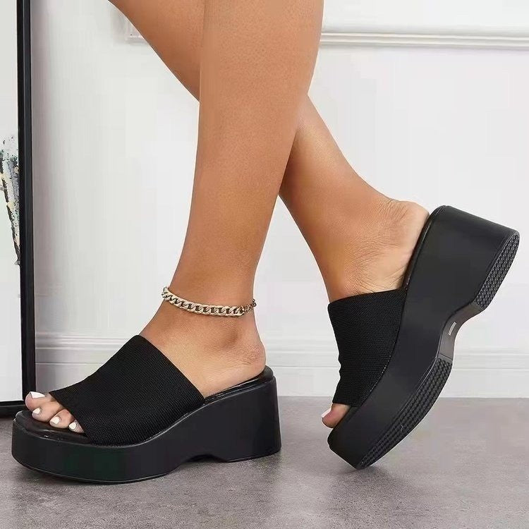Damen Komfortable Blockabsatz-Sandalen mit breitem Riemen